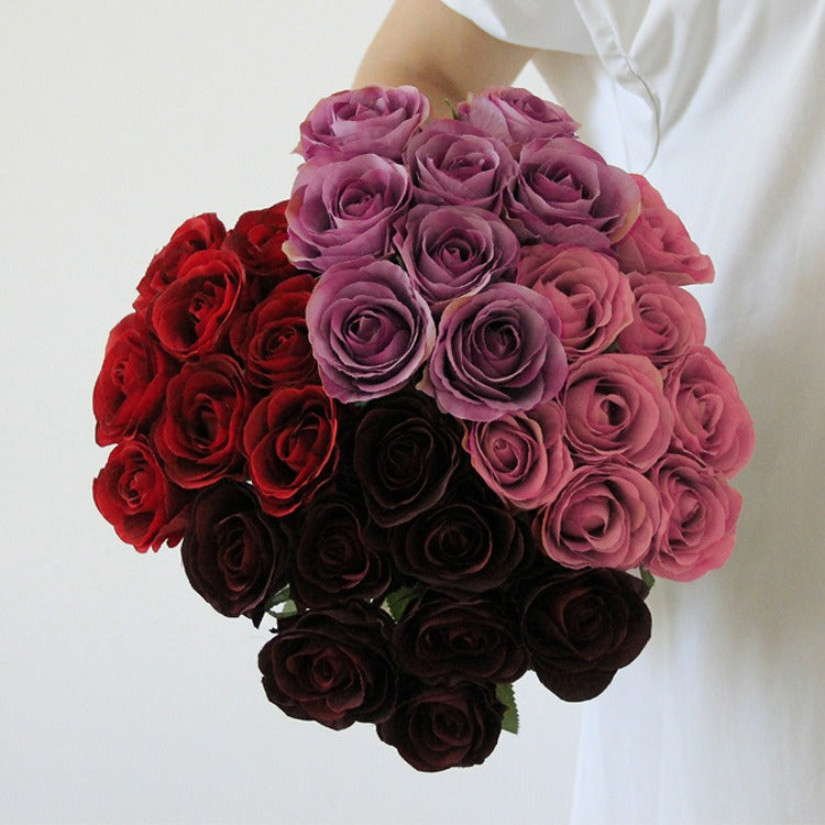 Artificial Rose Bouquet (8 Stems) – Ideal for Home Decor, Bridal Bouquets, and Silk Floral Arrangements