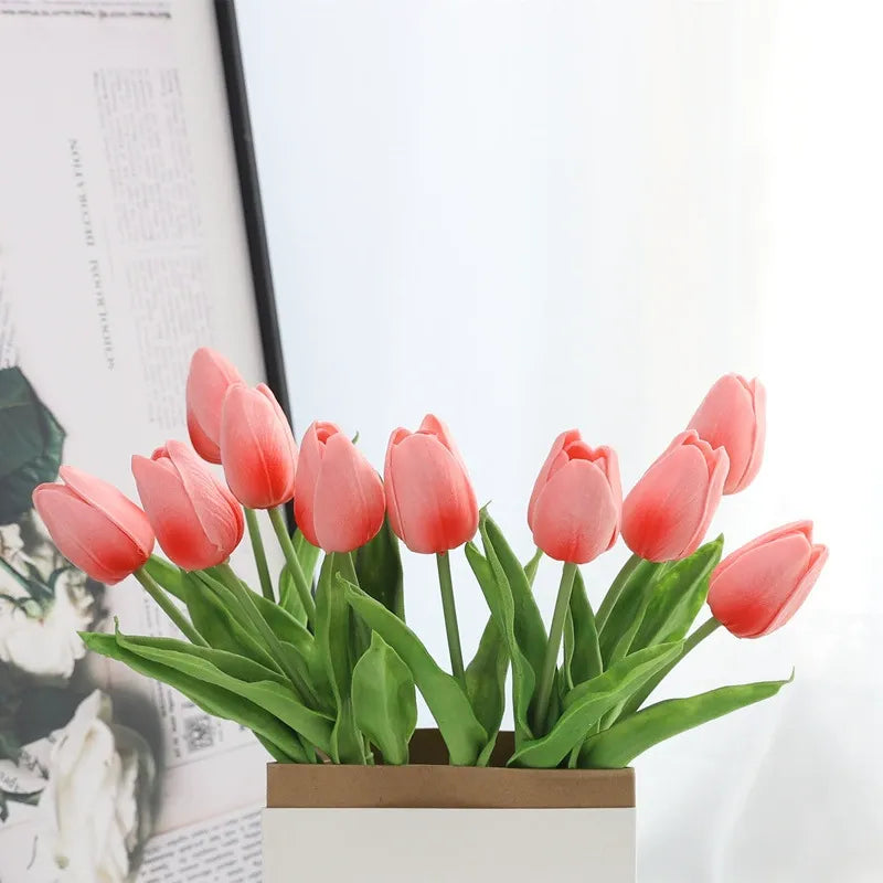 Artificial Tulip Bouquet / Decorative Floral Arrangement for Living Room