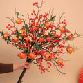 Artificial Pomegranate, Holly, Red Berry, and Persimmon Arrangement