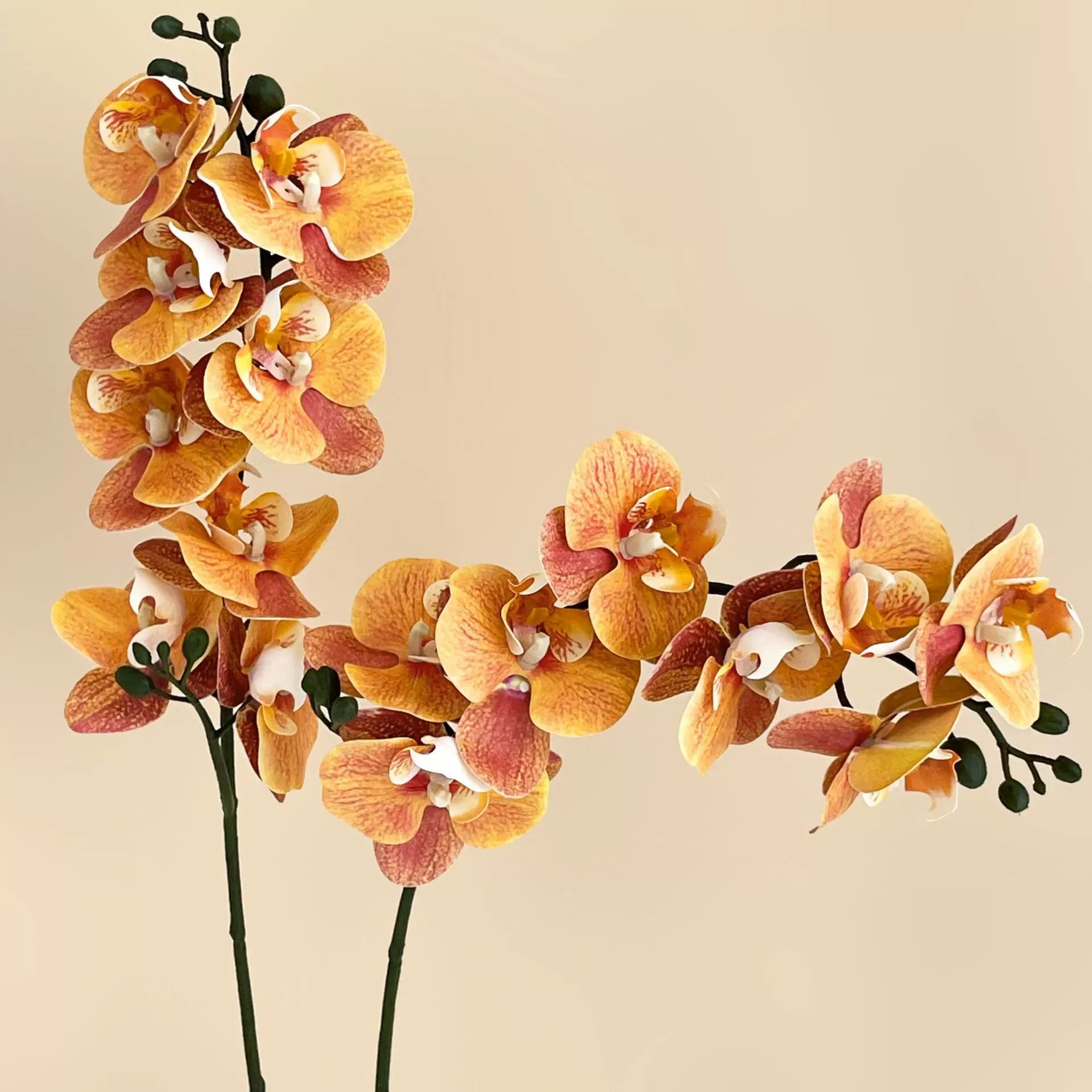 8-Head Artificial Phalaenopsis Orchid – European-Style Home & Wedding Decor Bouquet