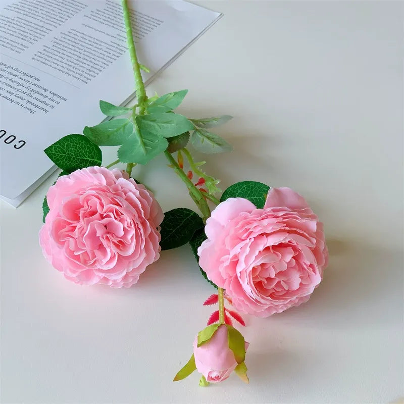 Premium-quality, realistic artificial rose and ranunculus bouquet