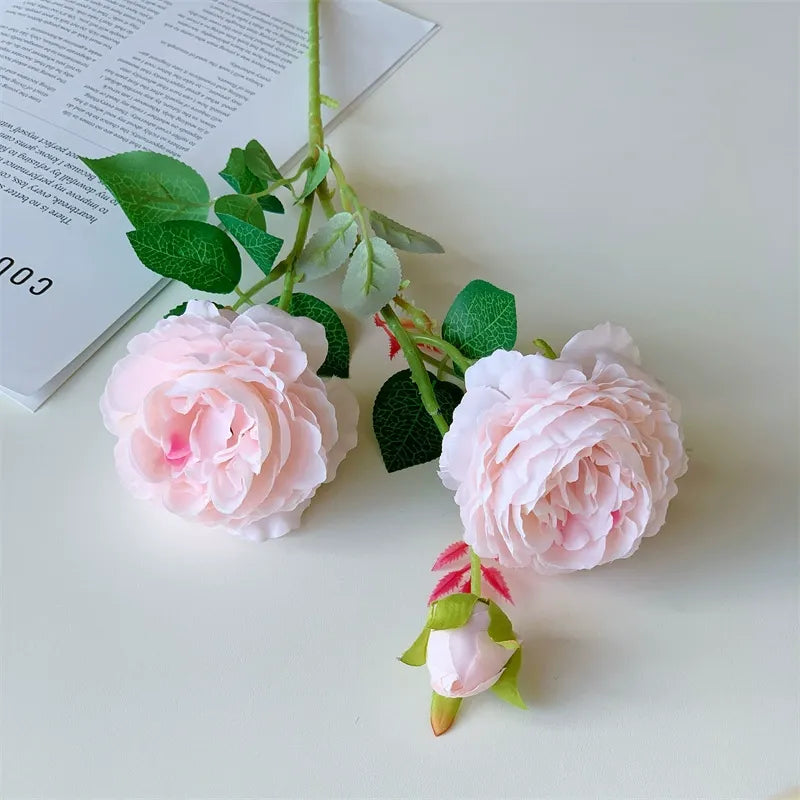 Premium-quality, realistic artificial rose and ranunculus bouquet