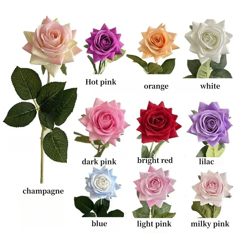 Artificial Rose Bouquet – Realistic "Real-Touch" Feel – Home Decor & Floral Arrangement
