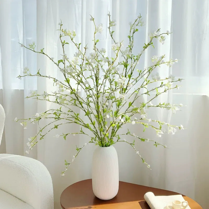 Artificial Spiraea (Snow Willow) Floral Arrangement – A Lifelike Decorative Piece for the Living Room
