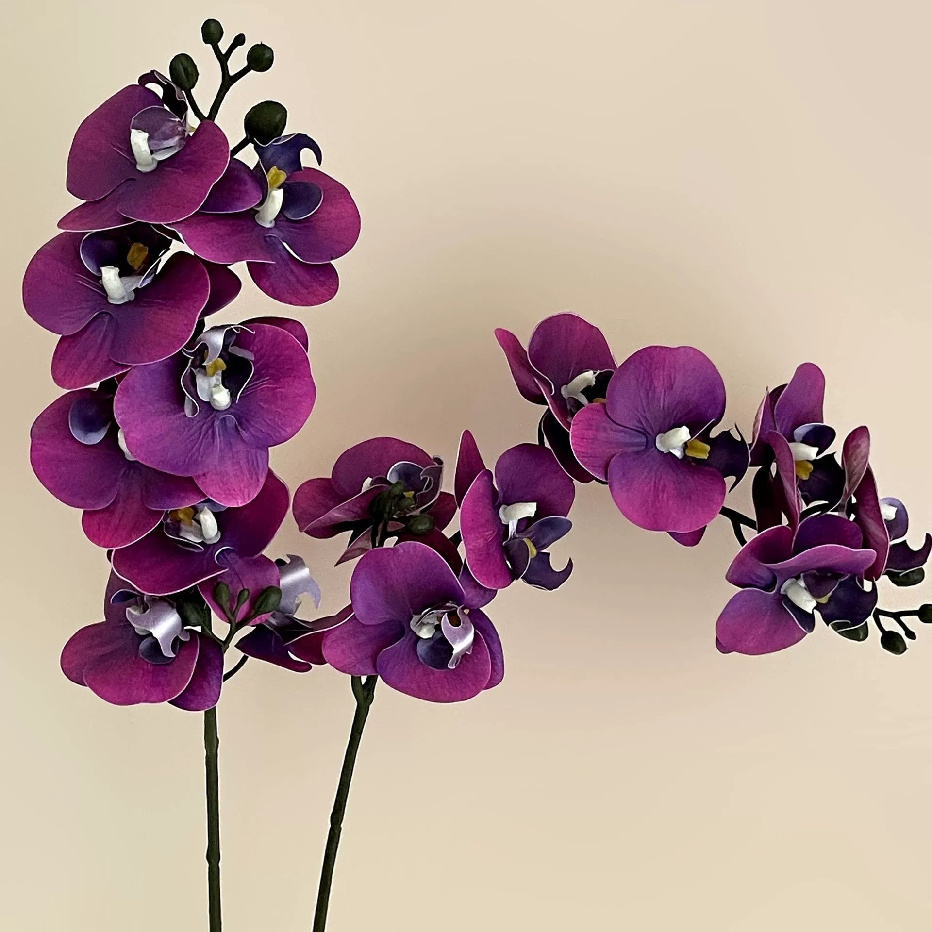 8-Head Artificial Phalaenopsis Orchid – European-Style Home & Wedding Decor Bouquet