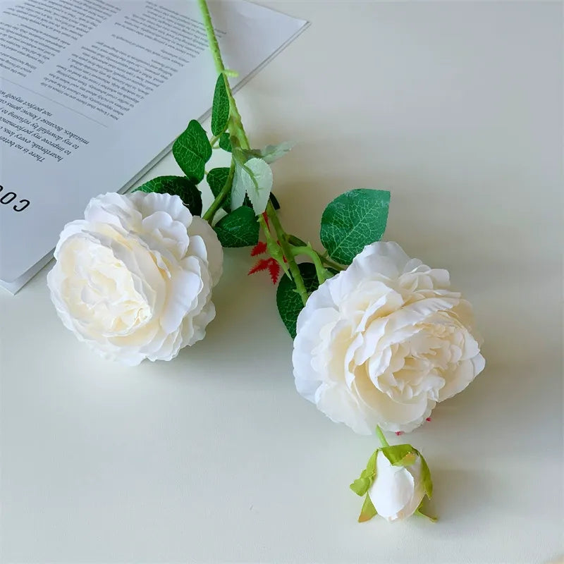 Premium-quality, realistic artificial rose and ranunculus bouquet