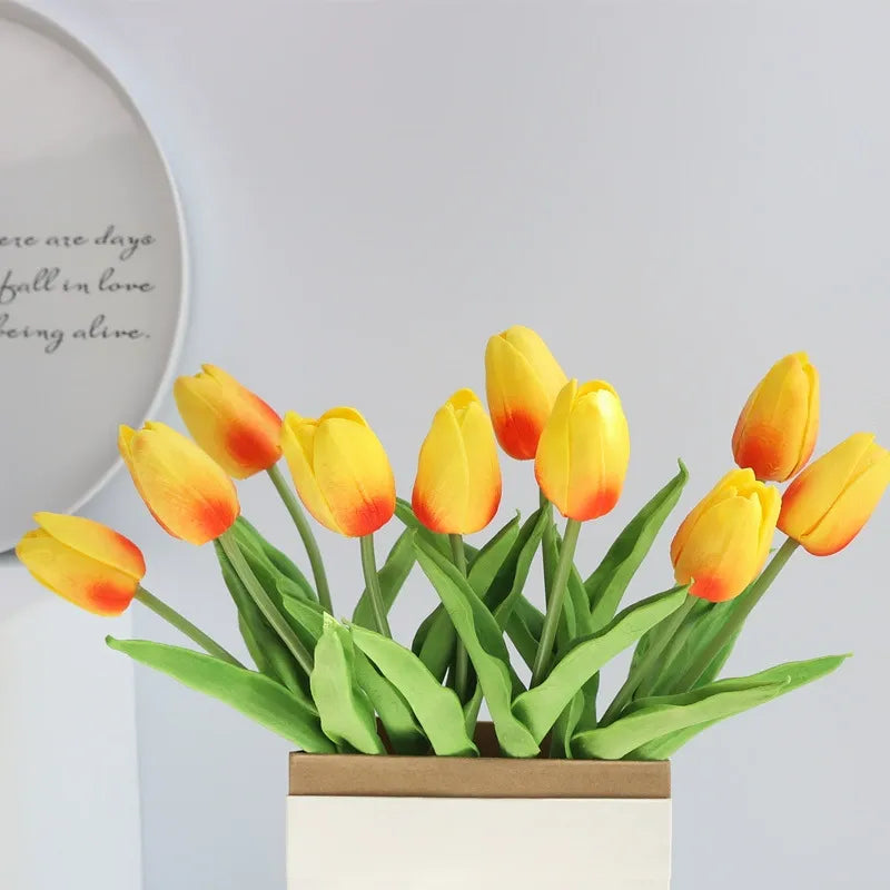 Artificial Tulip Bouquet / Decorative Floral Arrangement for Living Room
