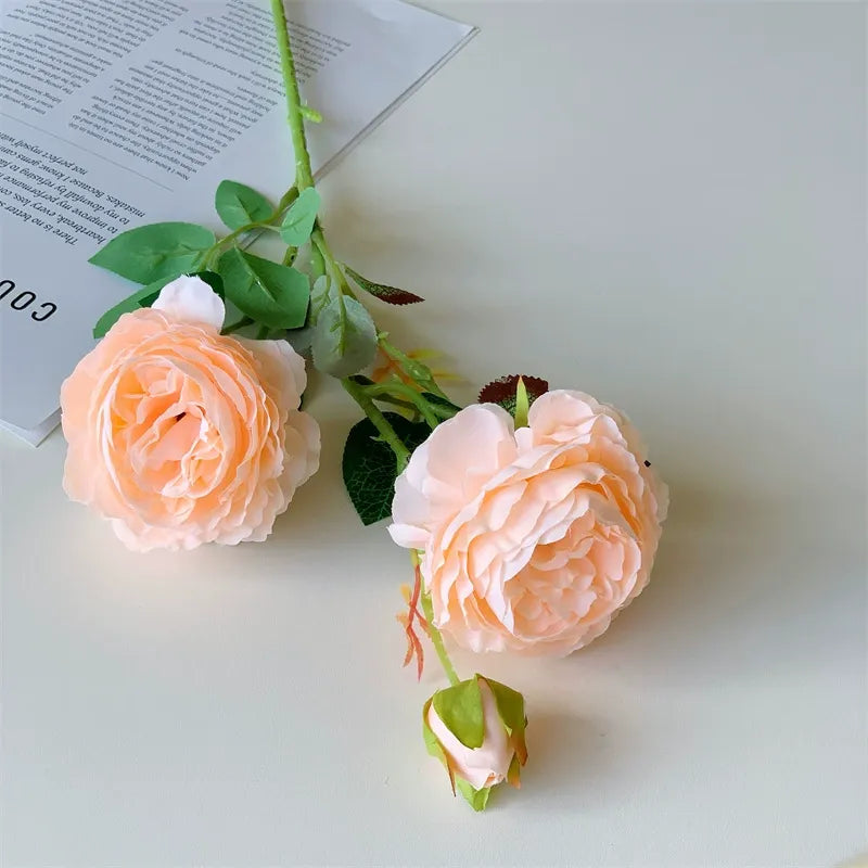 Premium-quality, realistic artificial rose and ranunculus bouquet