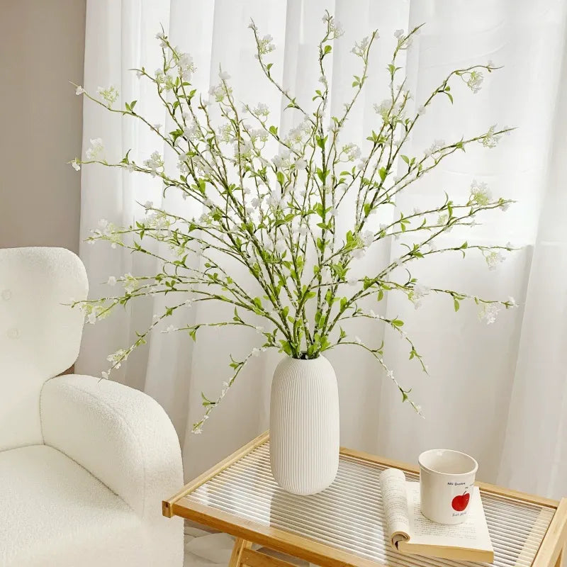 Artificial Spiraea (Snow Willow) Floral Arrangement – A Lifelike Decorative Piece for the Living Room