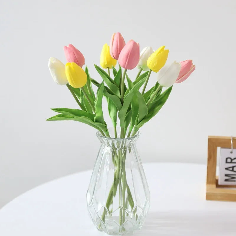 Artificial Tulip Bouquet / Decorative Floral Arrangement for Living Room