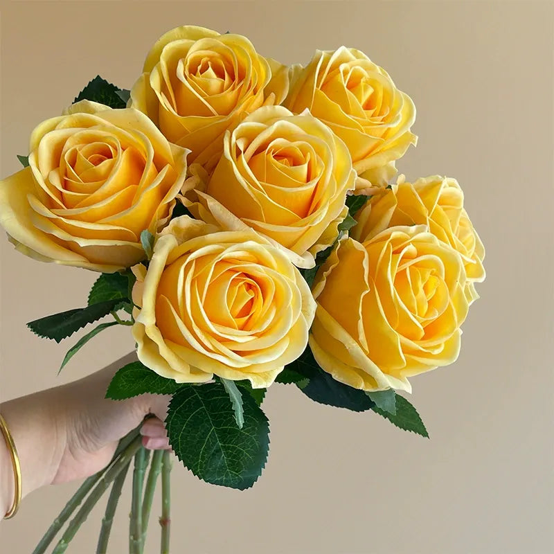 Set of 10 Large Rosebuds (Moist-Touch/Preserved-Look Artificial Flowers)