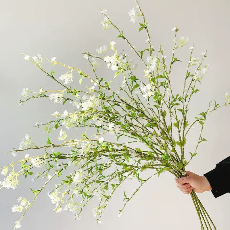 Artificial Spiraea (Snow Willow) Floral Arrangement – A Lifelike Decorative Piece for the Living Room