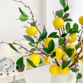 Artificial Lemon Branch – Home Decor for Living Room or Bedroom (Fruit & Floral Arrangement)